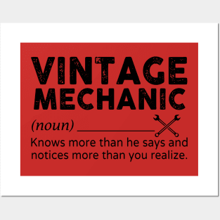 Vintage Mechanic Knows More Than He Says Posters and Art